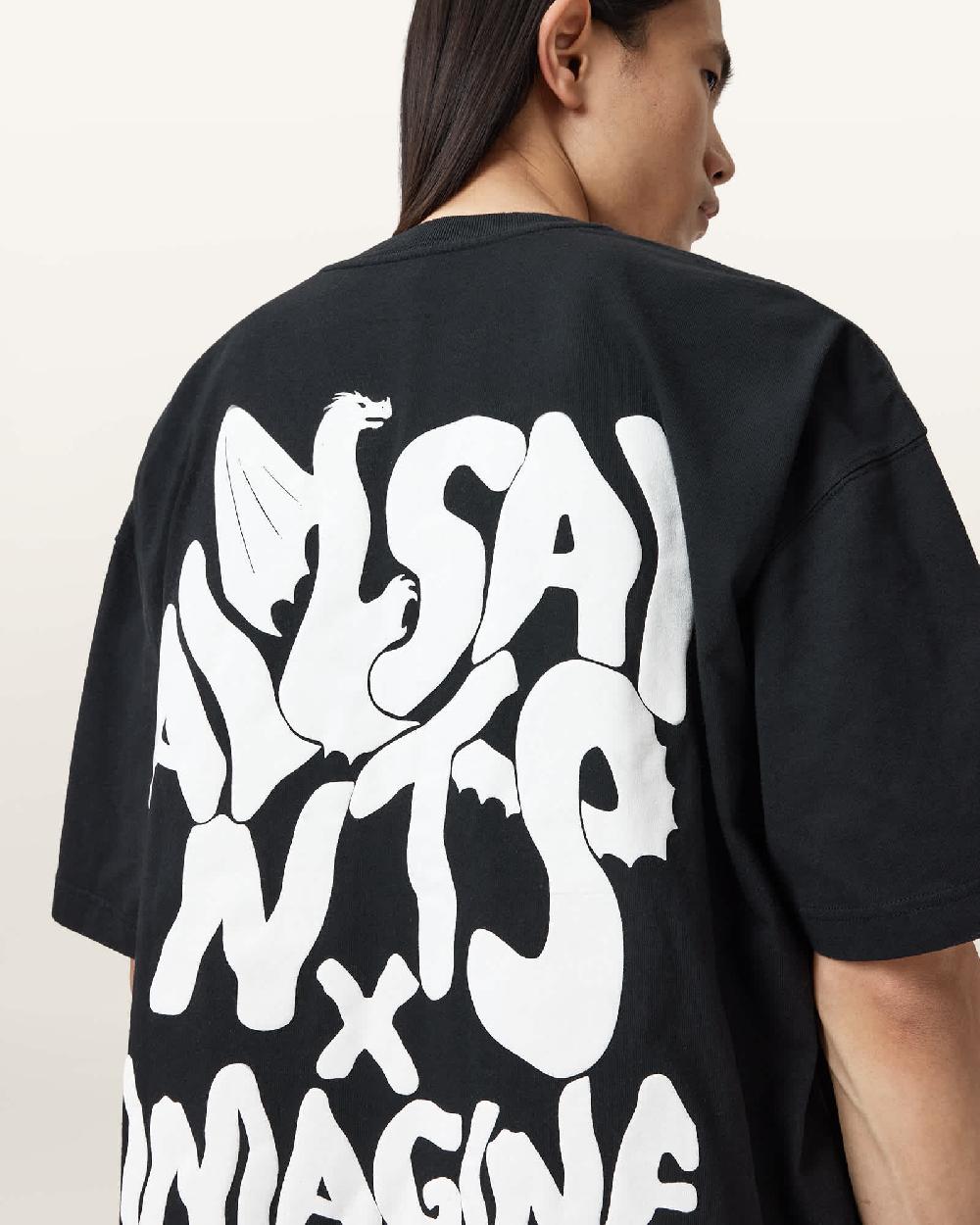 All Saints Imagine Dragons Drogando T-Shirt Jet Black