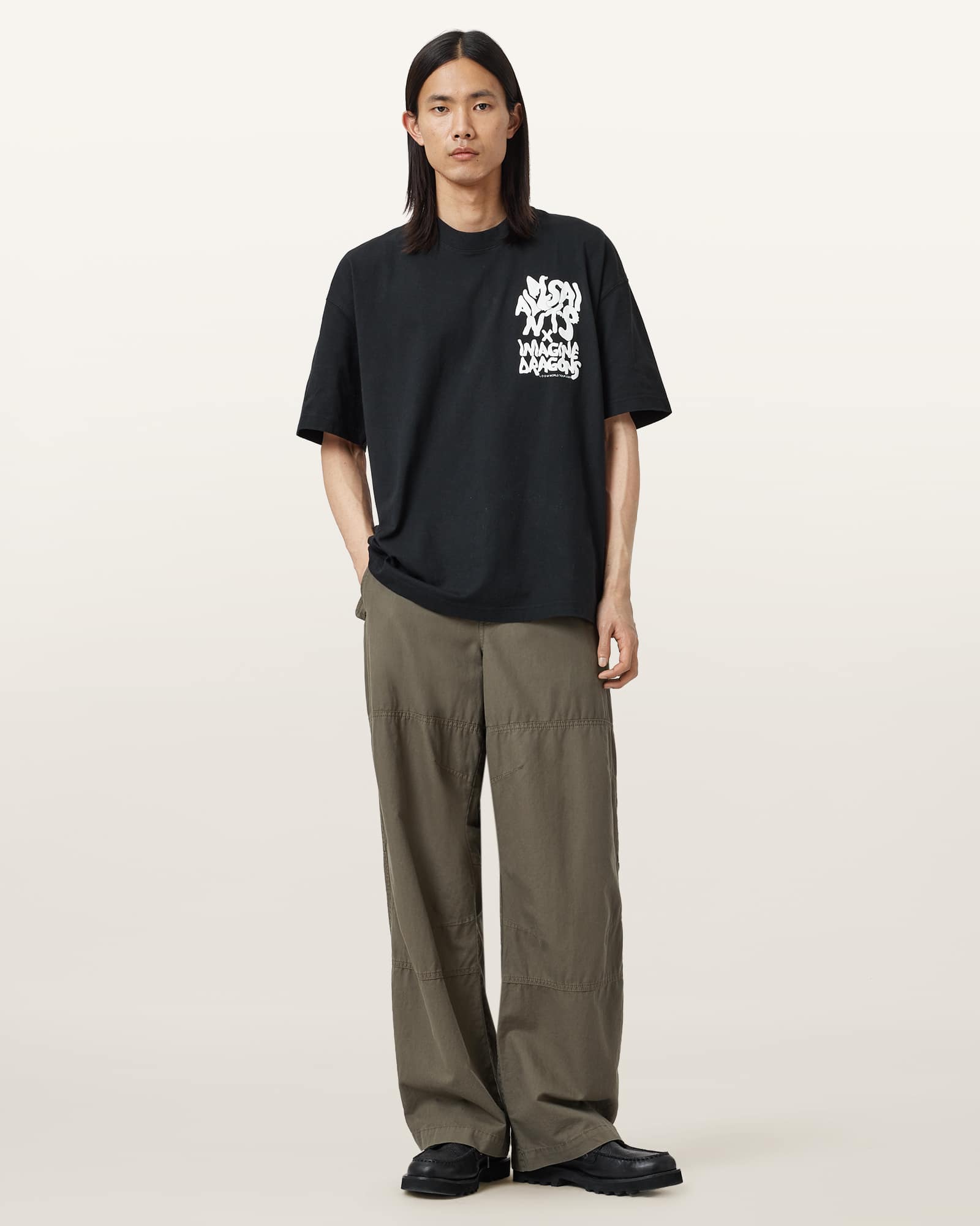 All Saints Imagine Dragons Drogando T-Shirt Jet Black