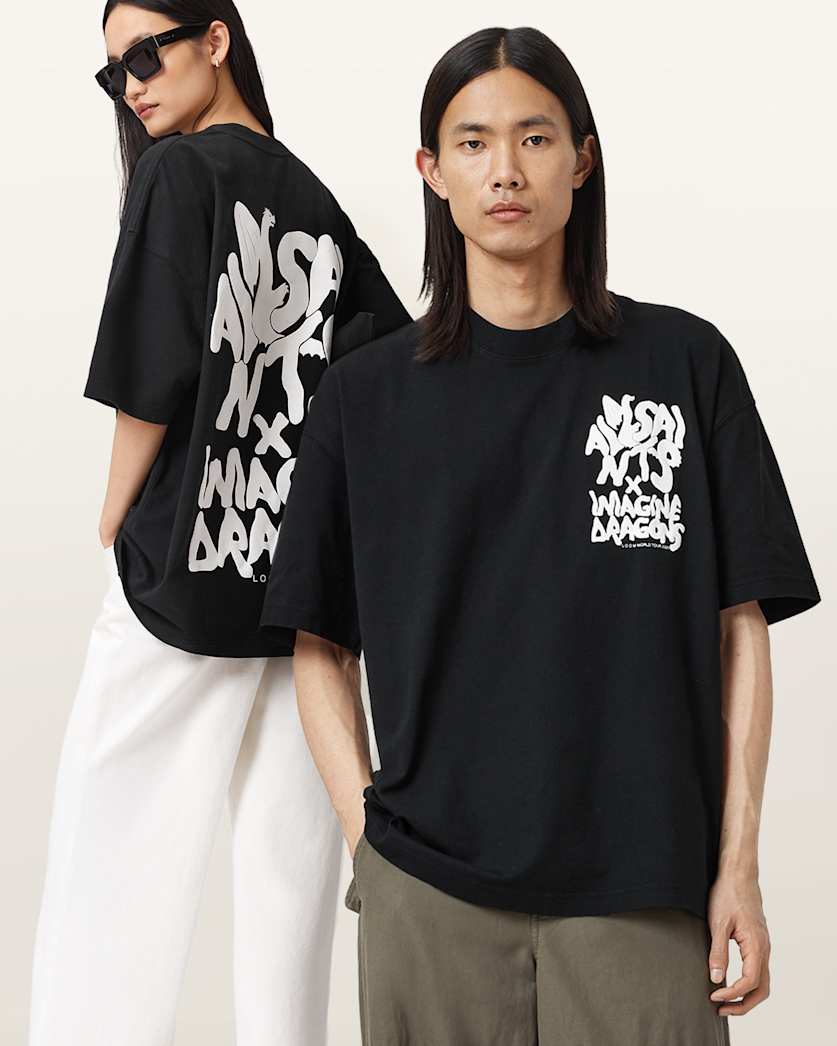 all saints Imagine Dragons Drogando T-Shirt Jet Black