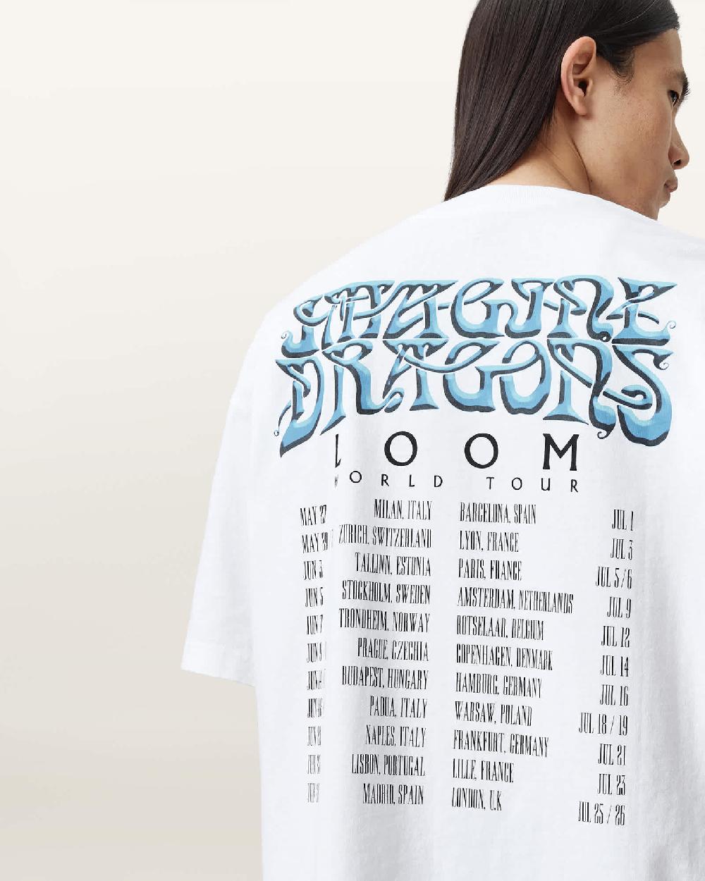 All Saints Imagine Dragons Jester T-Shirt Optic White