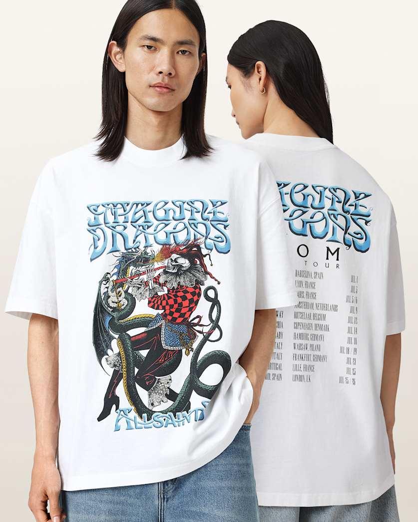 all saints Imagine Dragons Jester T-Shirt Optic White