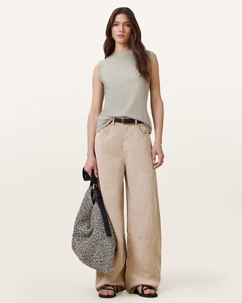 all saints Imogen Sleeveless Tank Top Abbey Stone Green