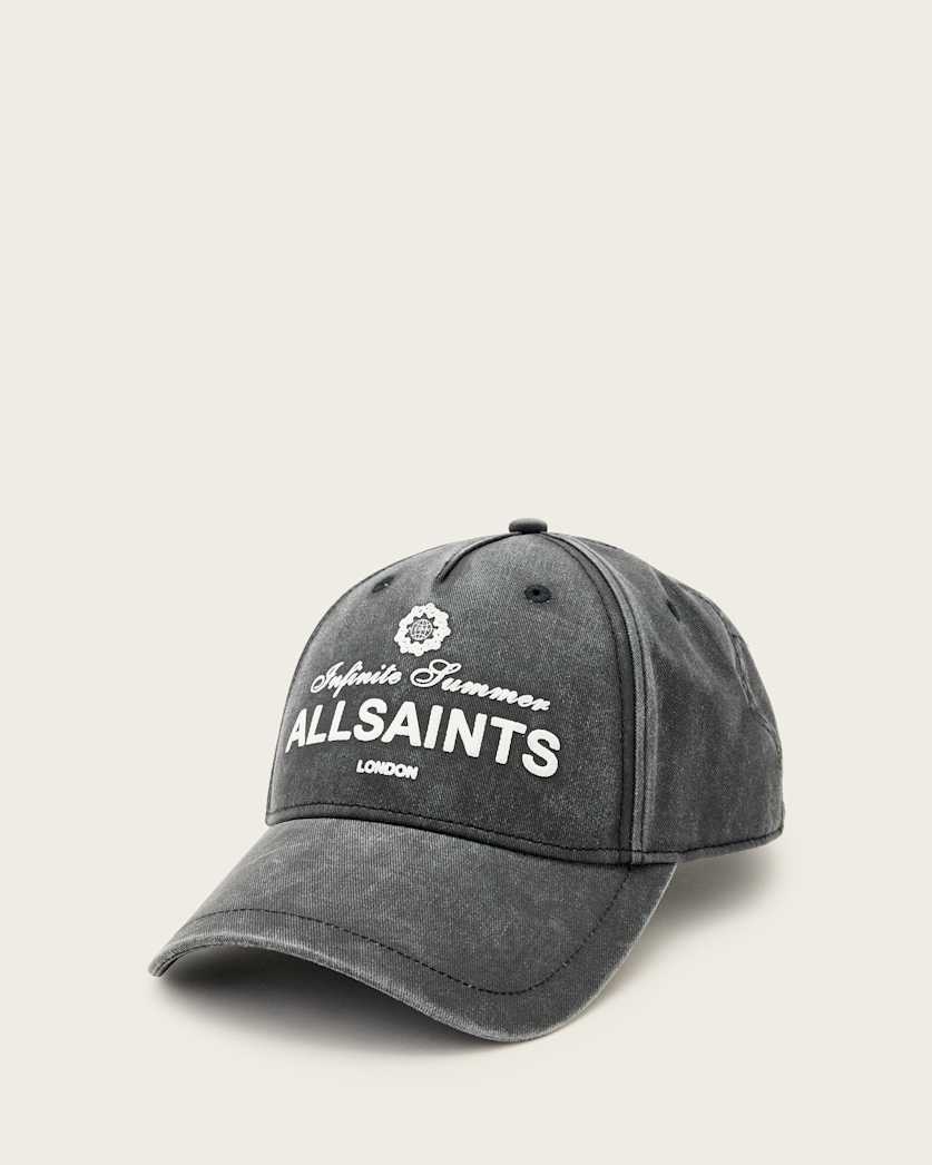 all saints Infinite Summer Print Baseball Cap Washed Black