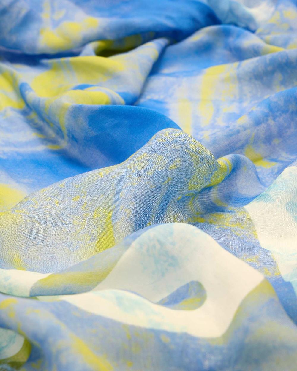 All Saints Inspiral Large Square Scarf Electric Blue