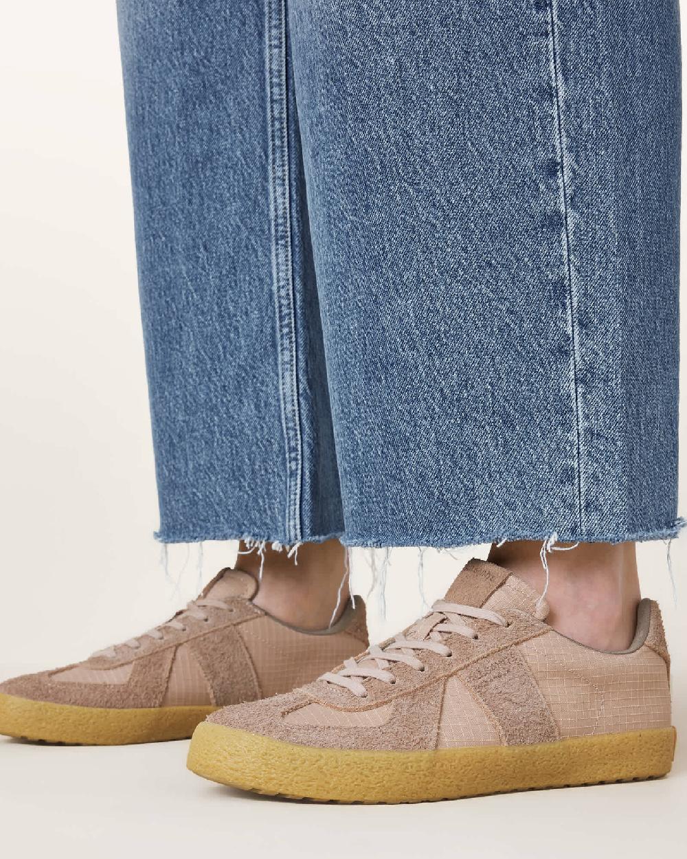 All Saints Jaimee Low Top Ripstop Sneakers Rose Dust Pink