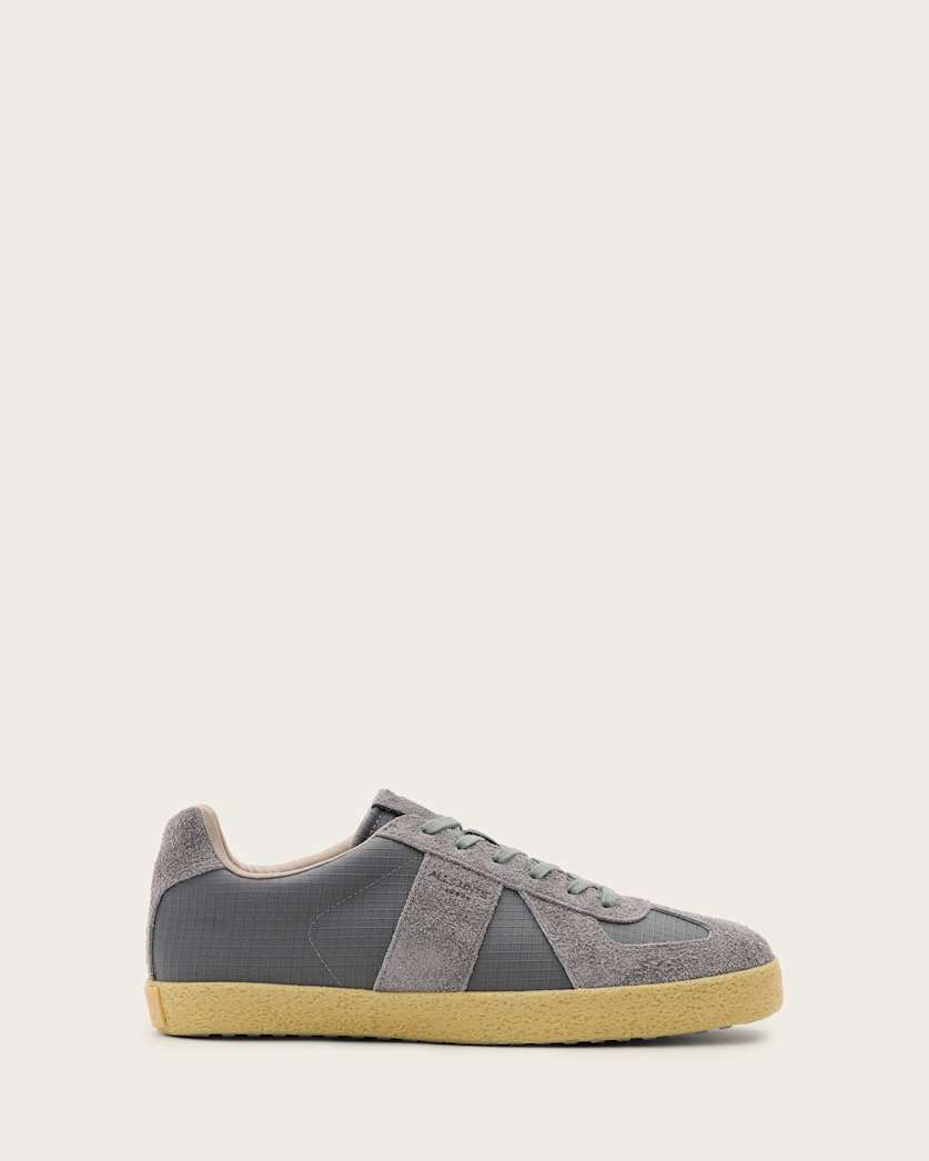 all saints Jaimee Low Top Ripstop Trainers Dark Grey