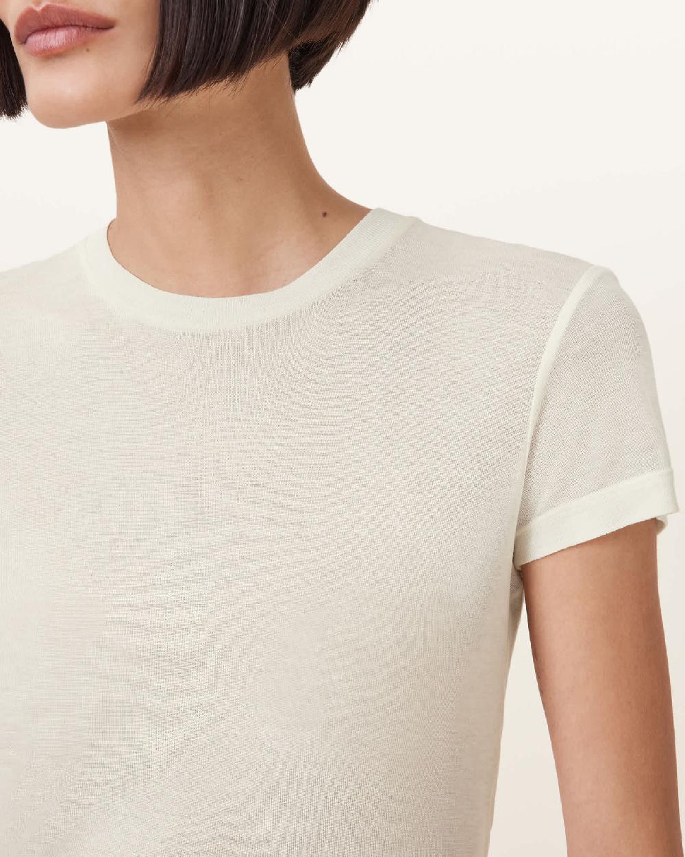 All Saints June Short Sleeve T-shirt Gardenia Cream