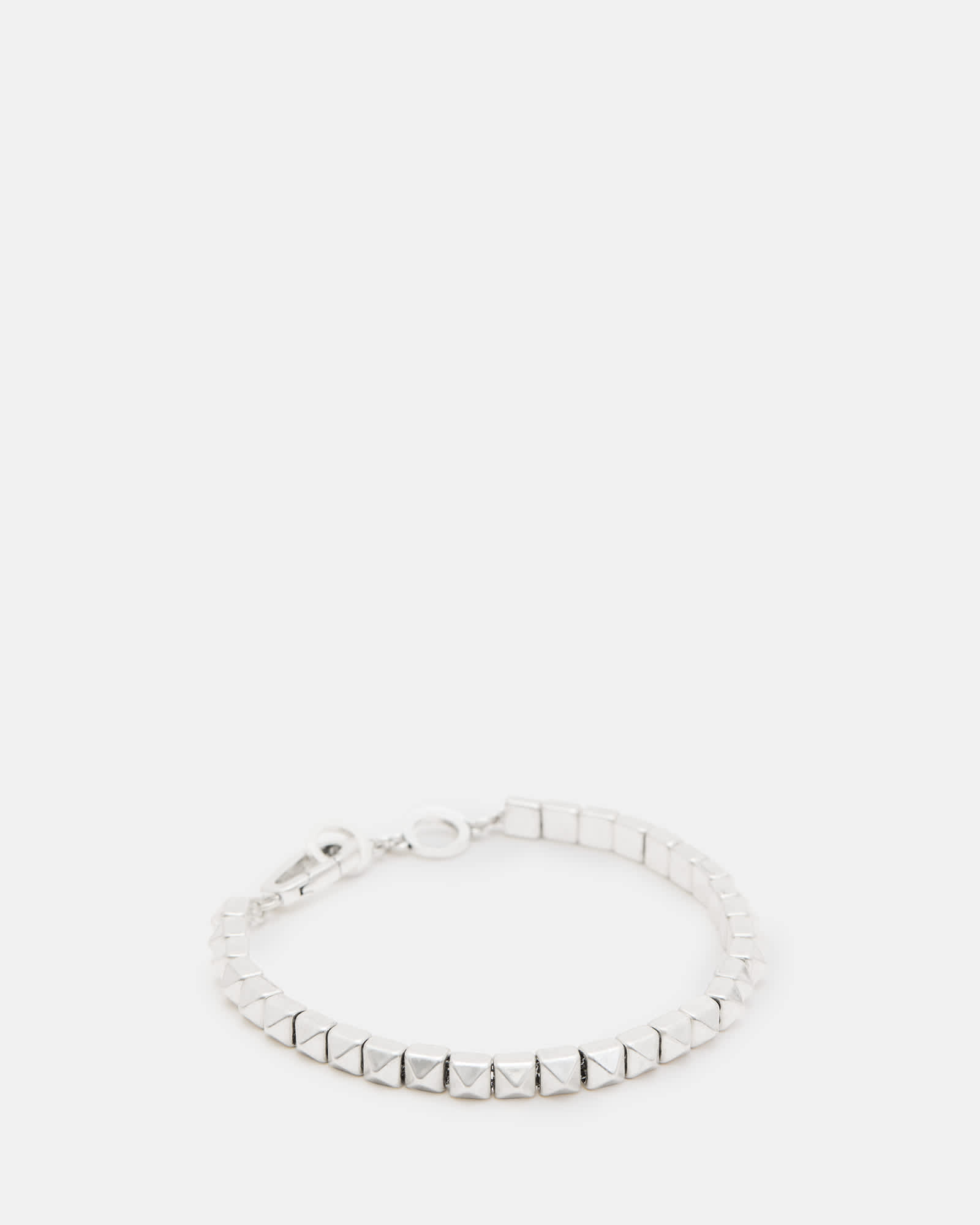 All Saints Kay Pyramid Studded Bracelet Warm Silver