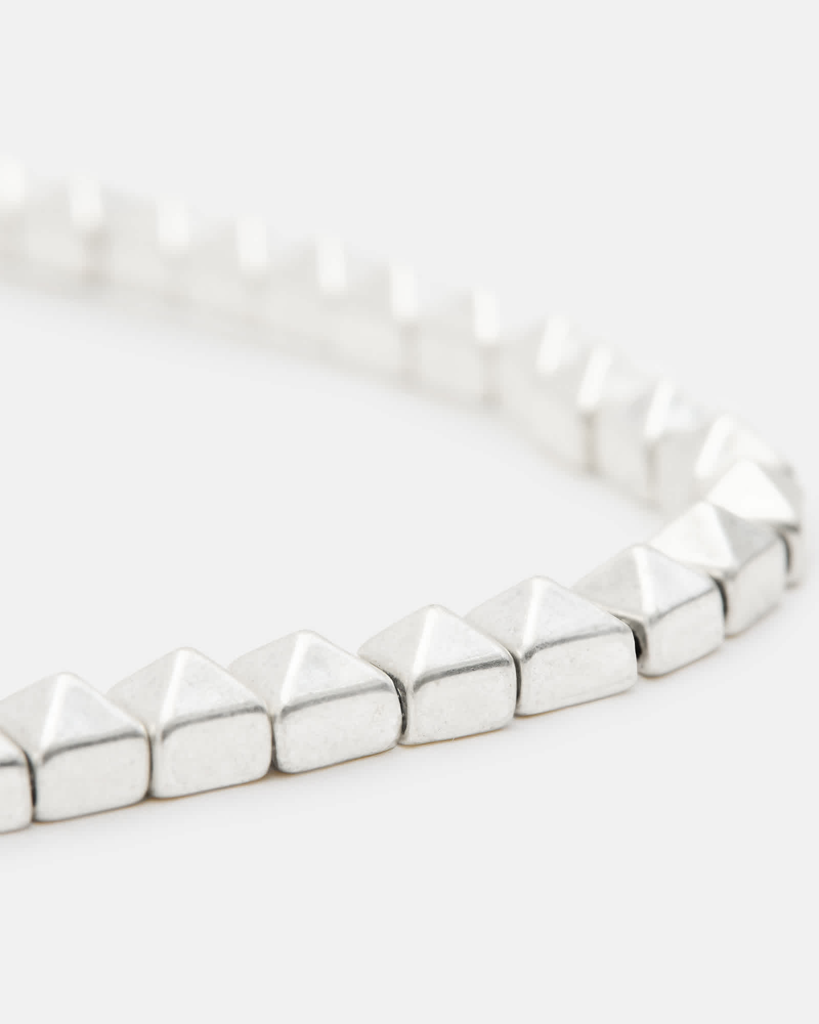 All Saints Kay Pyramid Studded Bracelet Warm Silver