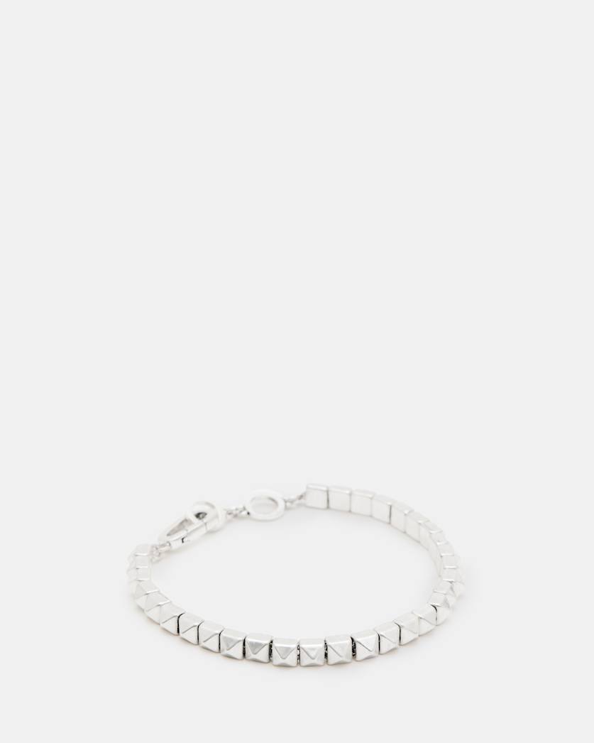 all saints Kay Pyramid Studded Bracelet Warm Silver