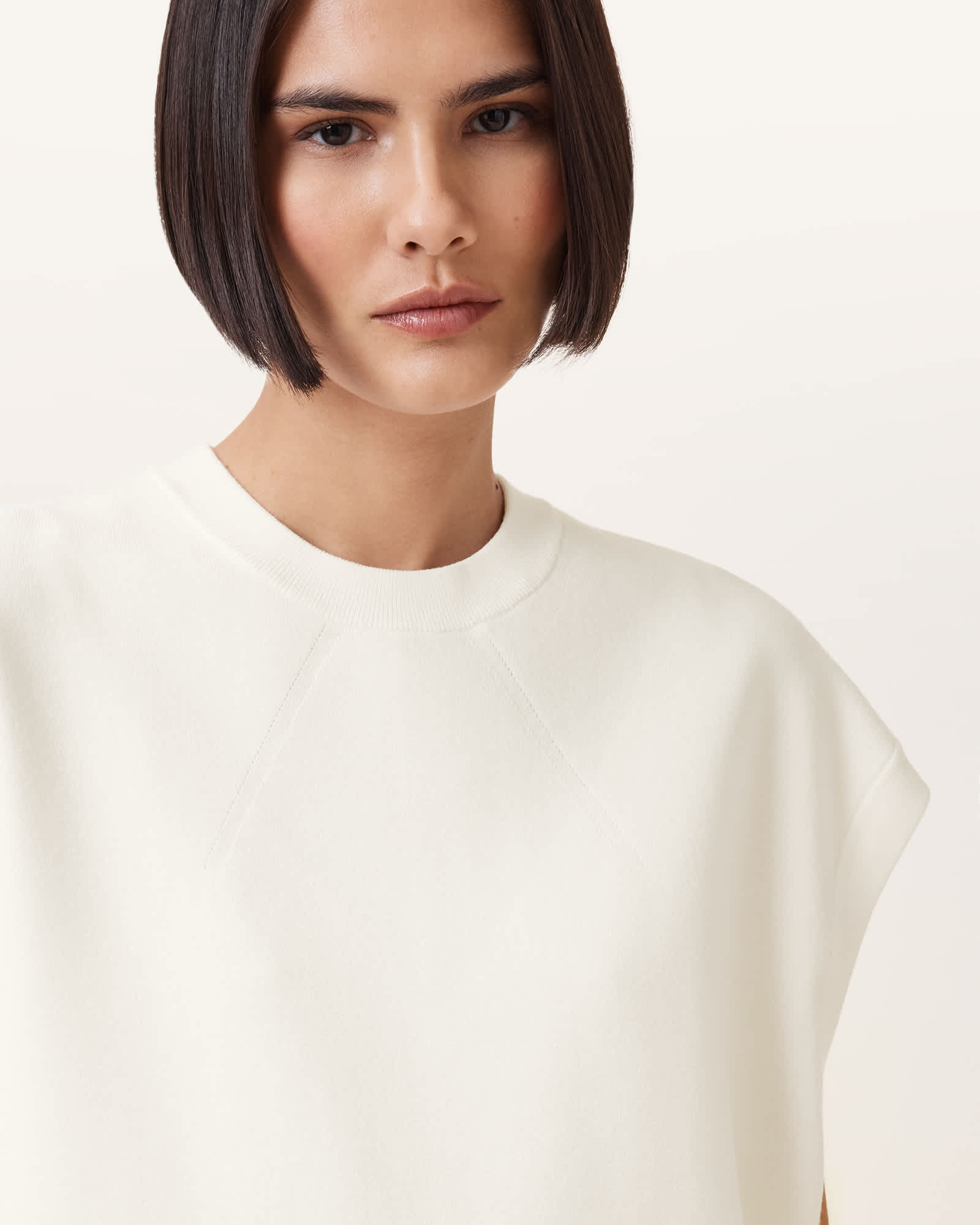All Saints Leia Harley 2-in-1 Midi Dress Chalk White