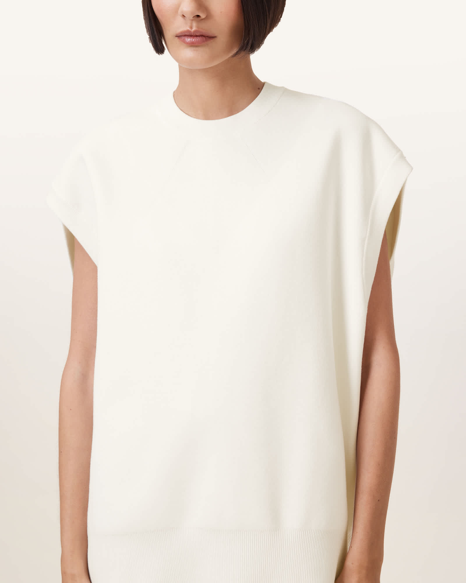 All Saints Leia Harley 2-in-1 Midi Dress Chalk White
