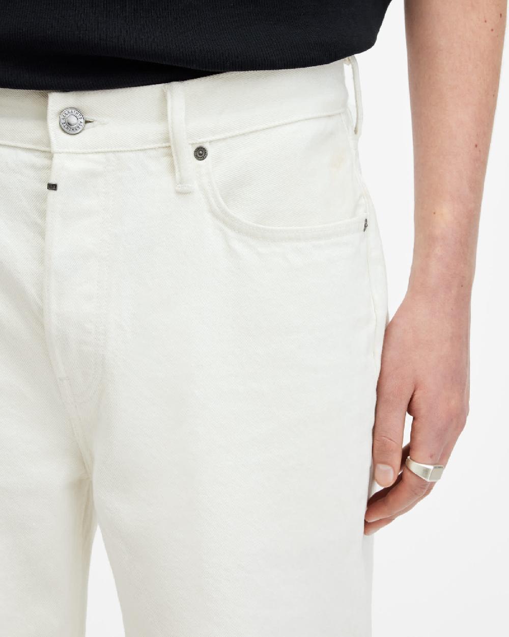 All Saints Lenny Loose Fit Wide Leg Denim Jeans White