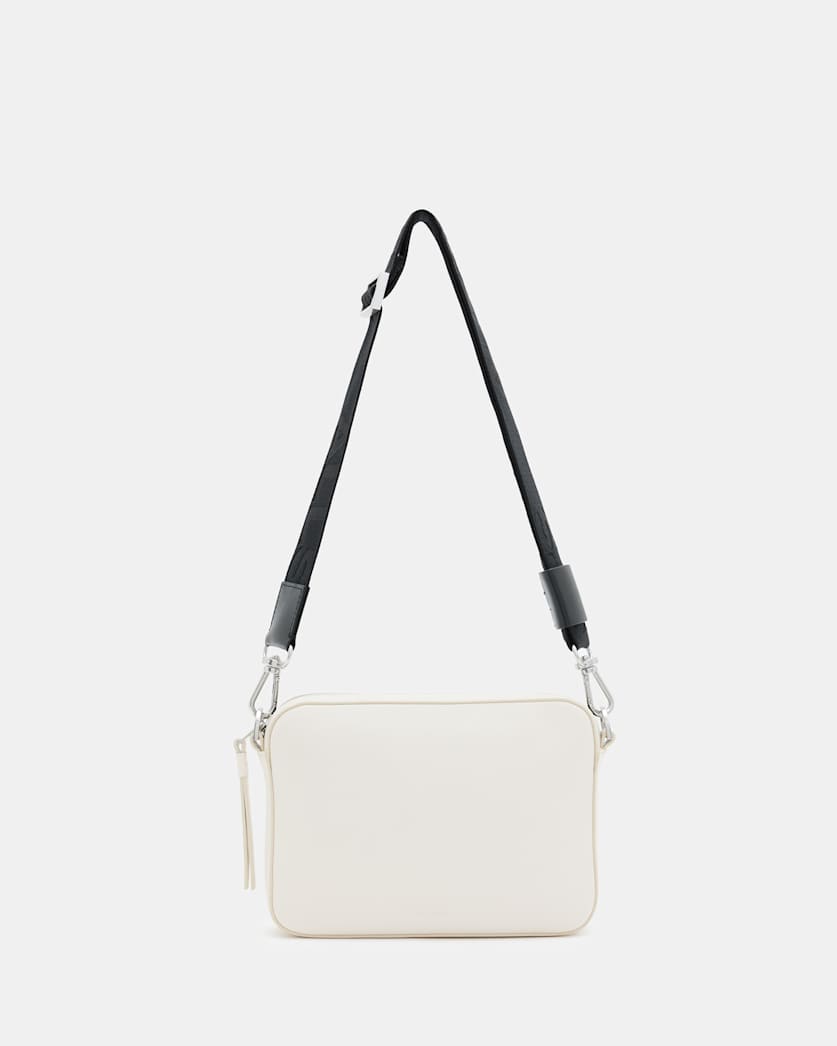 all saints Lucile Leather Crossbody Bag Desert White