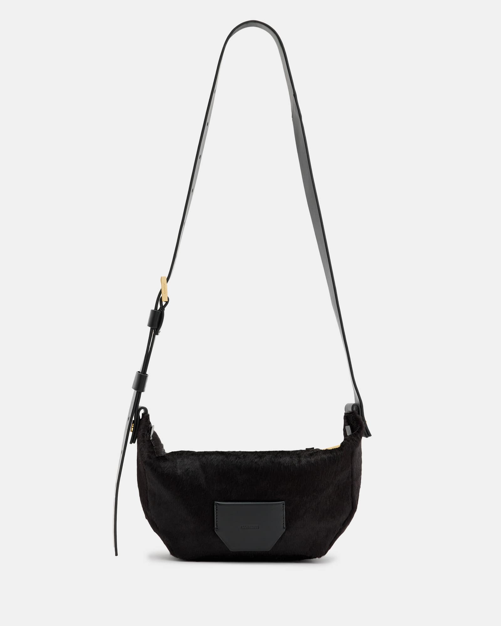 All Saints Madea Luxury Leather Crossbody Bag DEEP BURNT RED