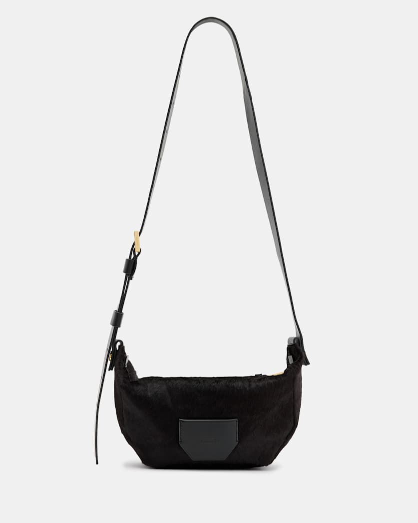 all saints Madea Luxury Leather Crossbody Bag DEEP BURNT RED