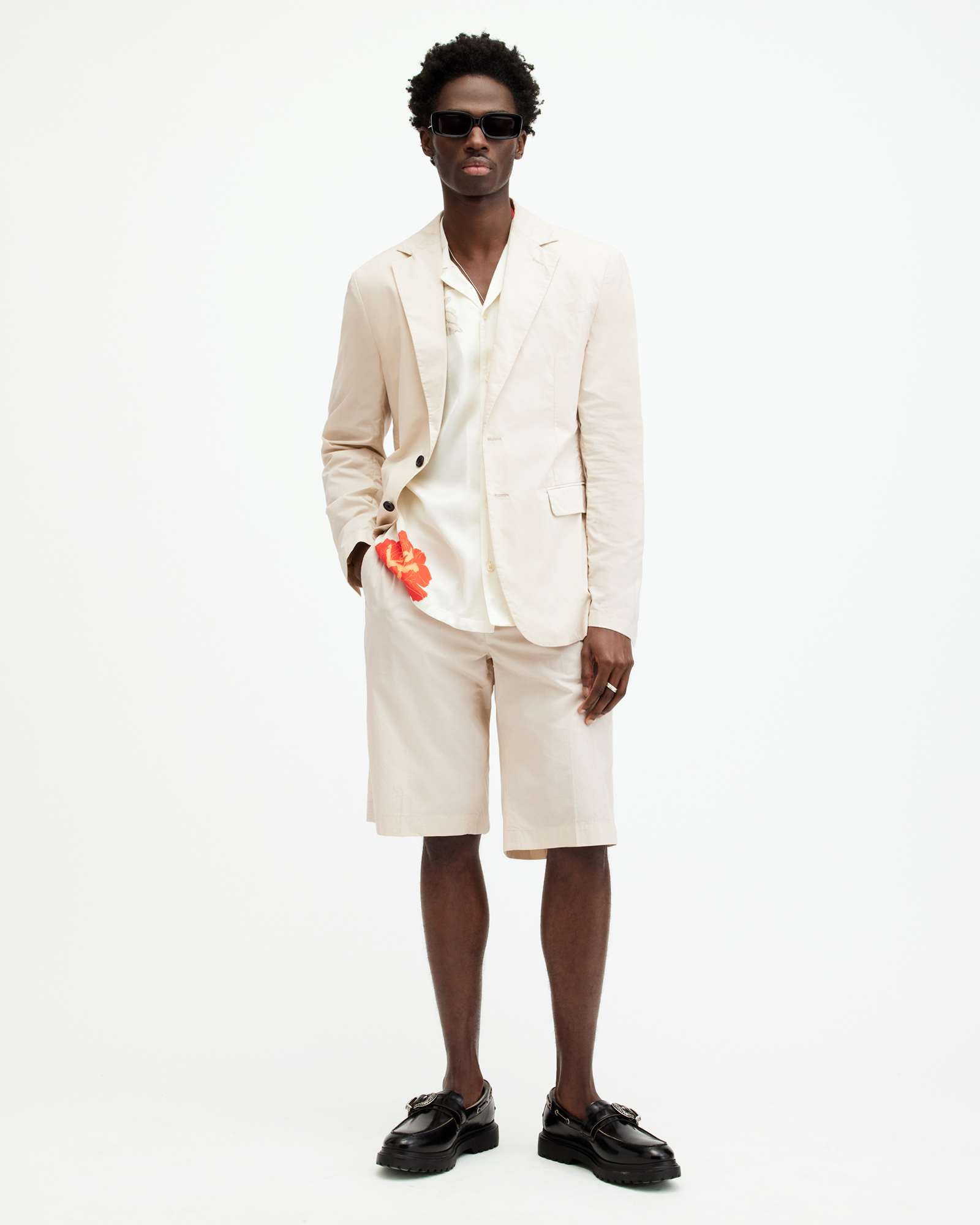 All Saints Mars Lightweight Straight Fit Shorts BAILEY TAUPE