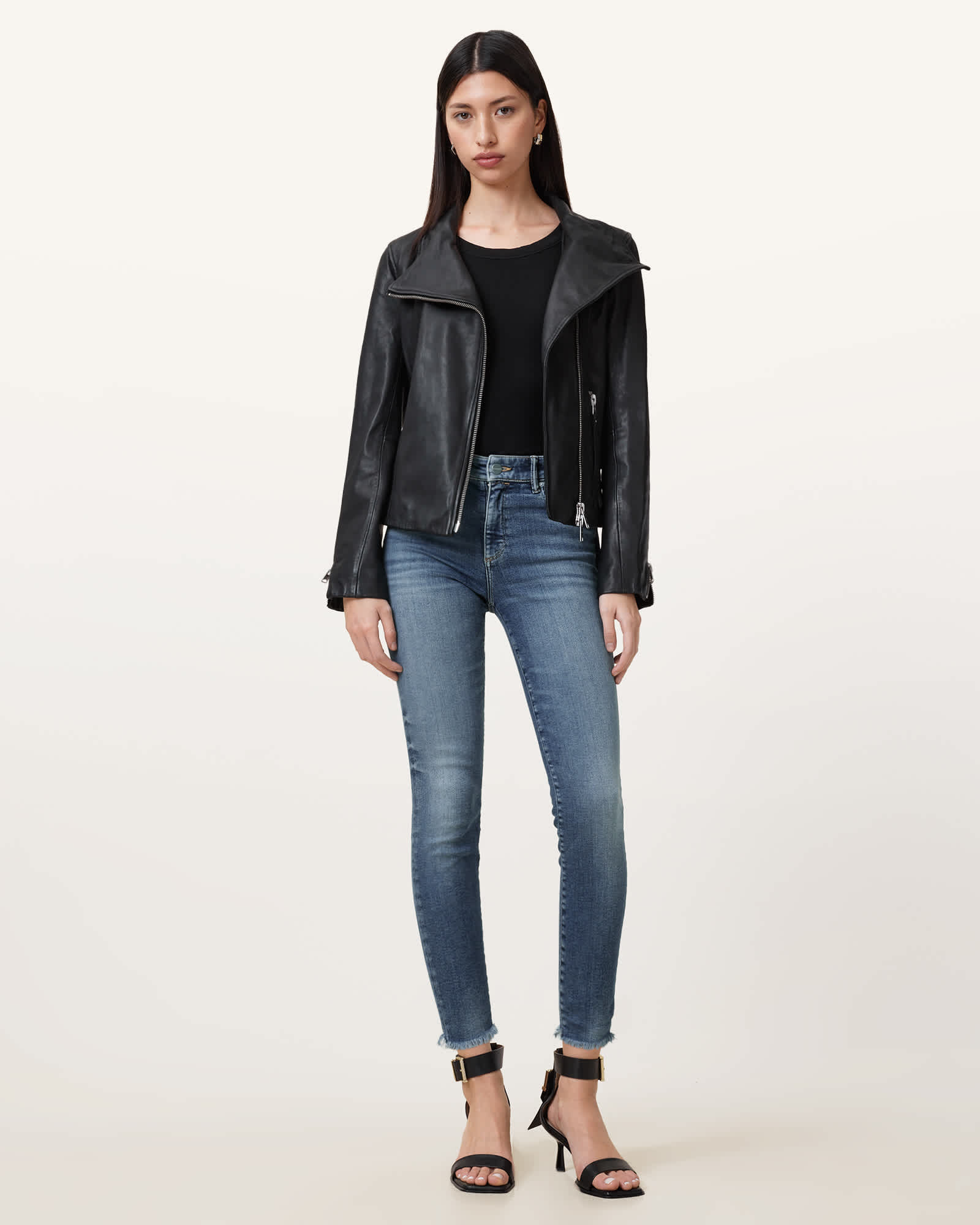 All Saints Miller Push Up Skinny Fit Denim Jeans DEEP ROYAL BLUE