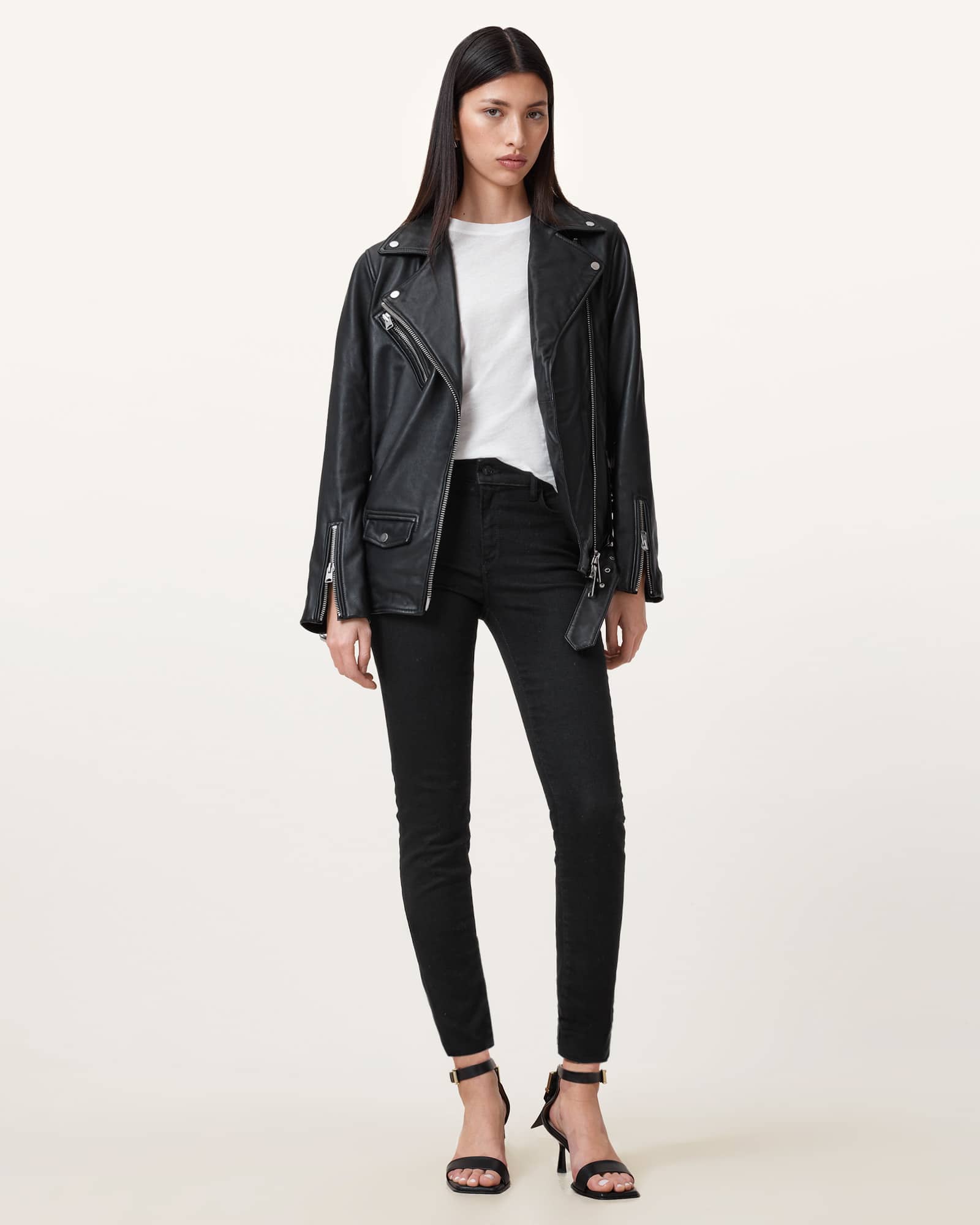 All Saints Miller Size Me Stretch Denim Jeans Black