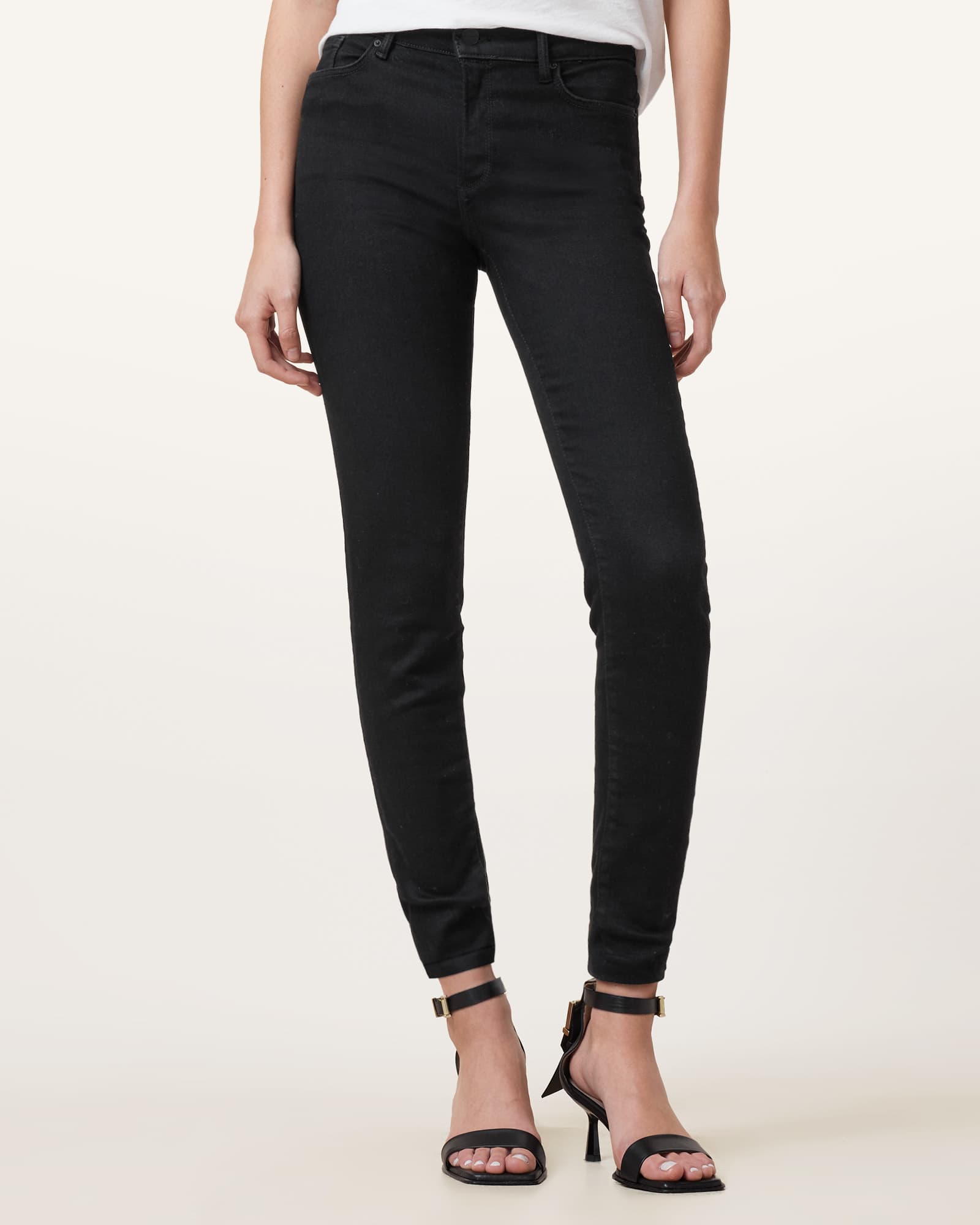 All Saints Miller Size Me Stretch Denim Jeans Black