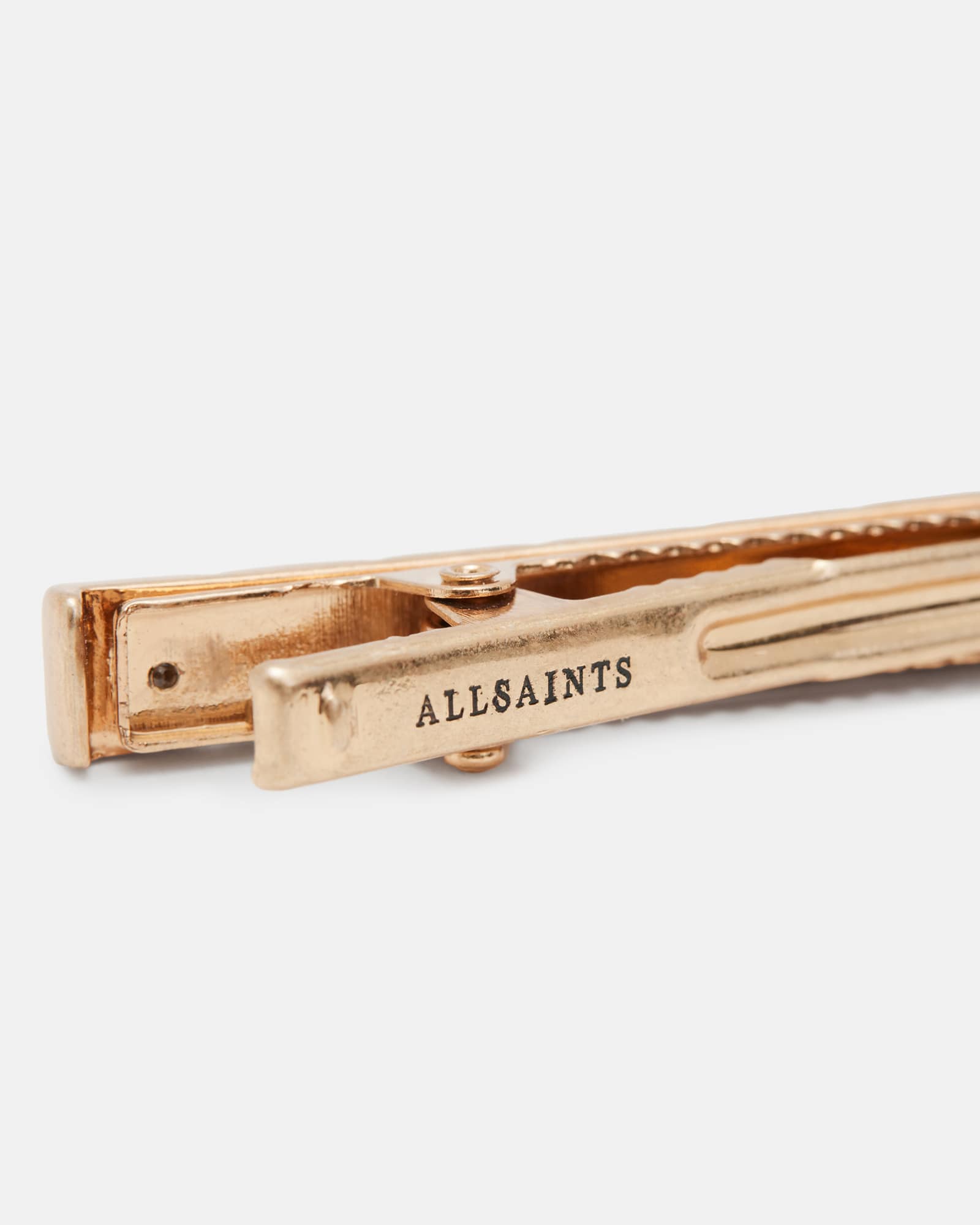 All Saints Mix Pyramid Stud French Barrette Clip Warm Brass