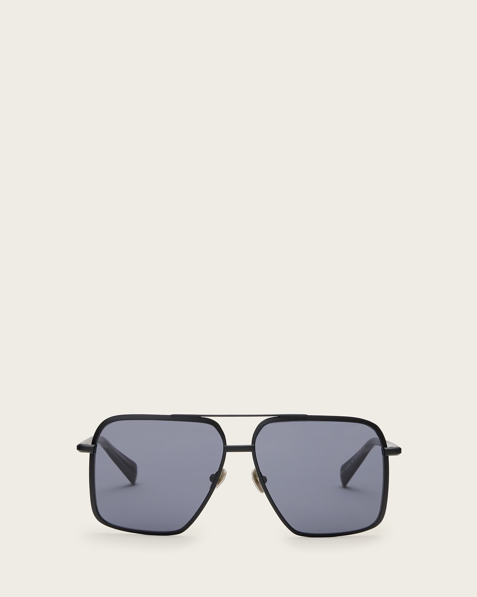 All Saints Orien Square Aviator Sunglasses MATTE BLACK/GREY