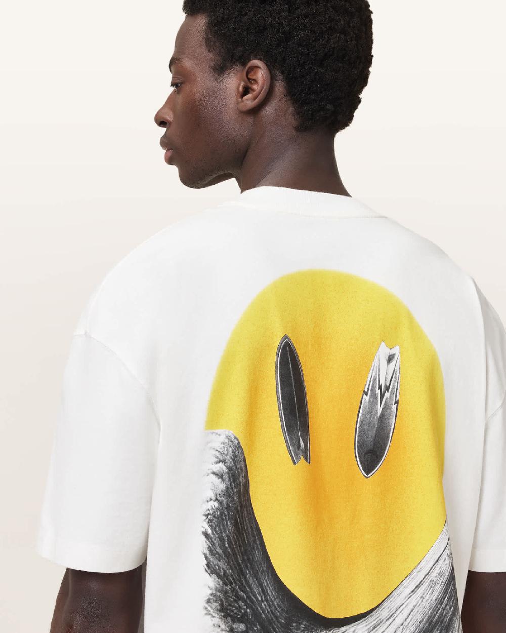 All Saints Party Wave Oversized T-Shirt Chalk White