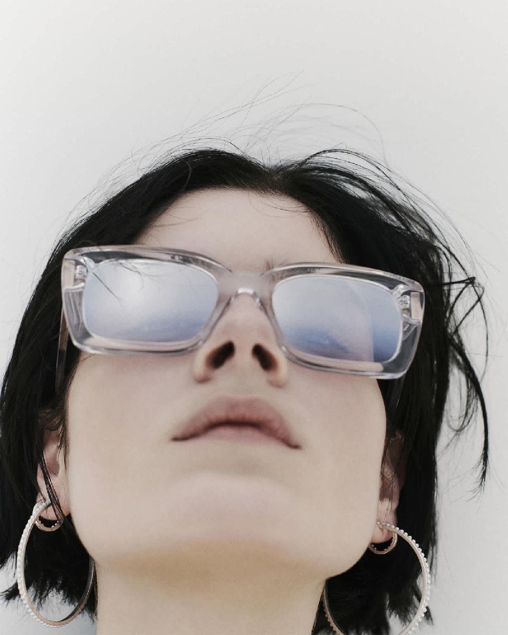 All Saints Pearl Large Beaded Hoop Earrings WARM SILVER/WHITE