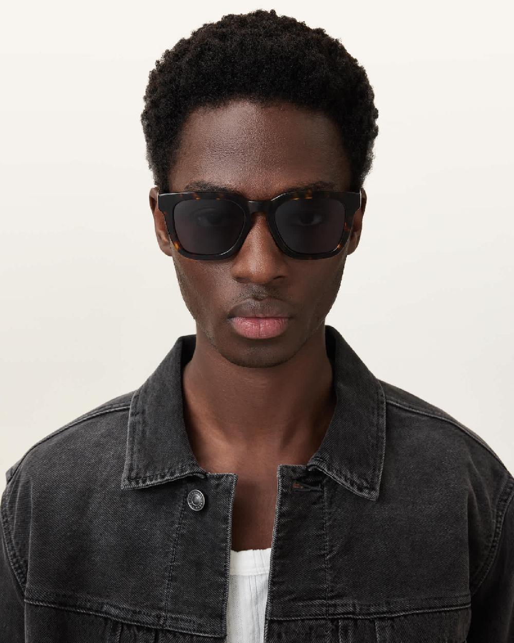 All Saints Phoenix Square Shaped Sunglasses Dark Tort