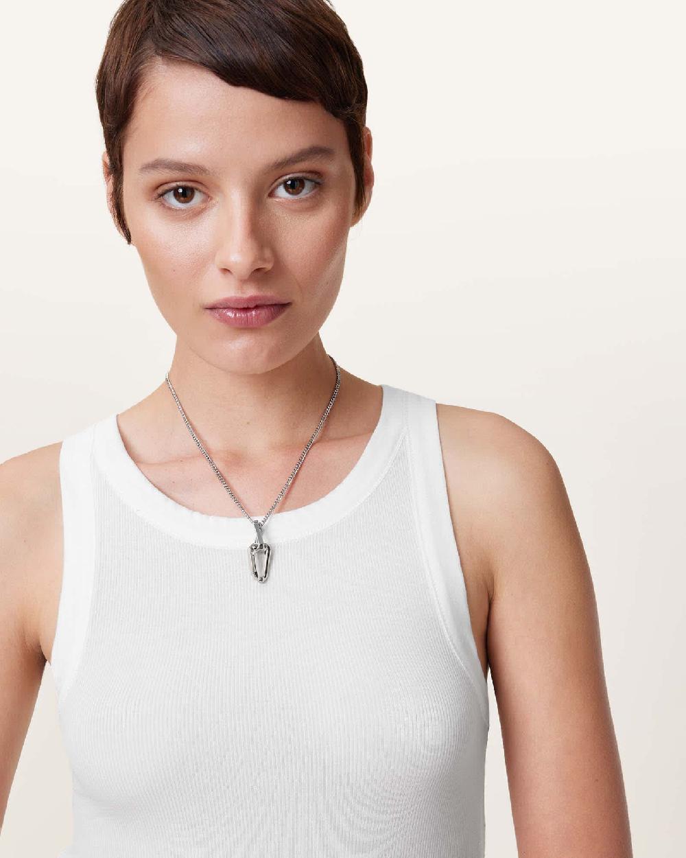 All Saints Rina Crew Neck Sleeveless Tank Top White