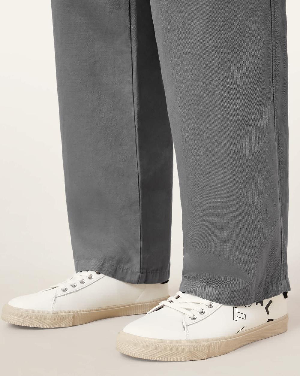 All Saints Saint Leather Low Top Sneakers White/Black