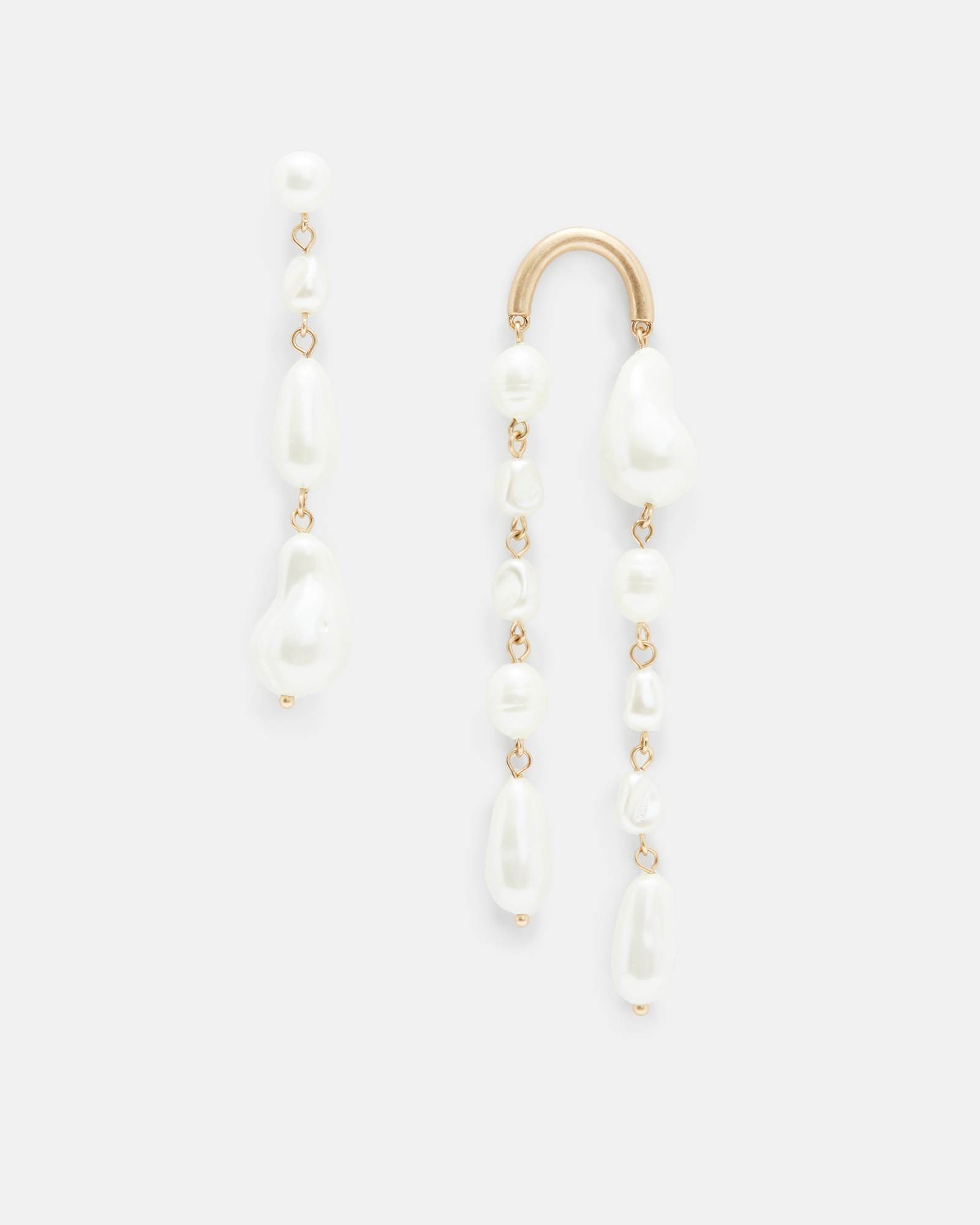 All Saints Shelby Mismatched Earring Set Warm Brass