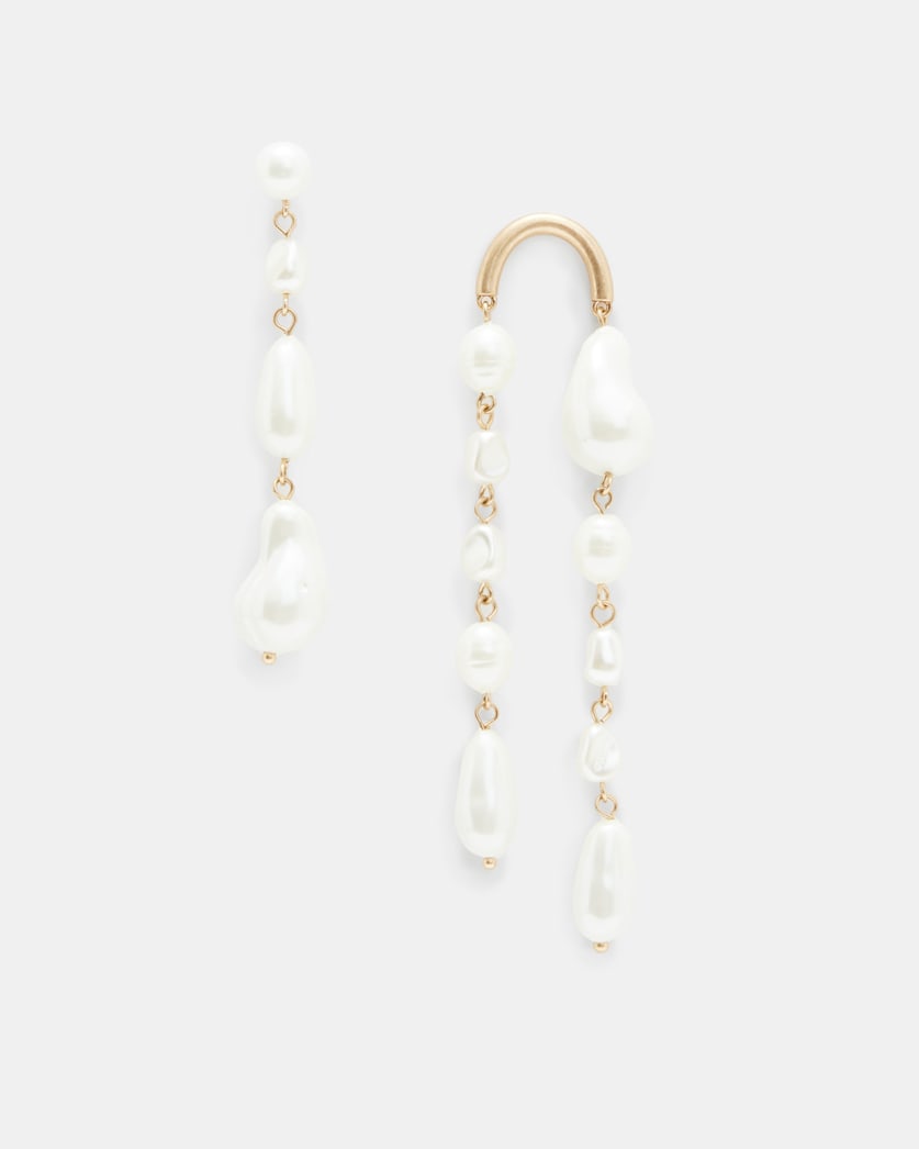 all saints Shelby Mismatched Earring Set Warm Brass