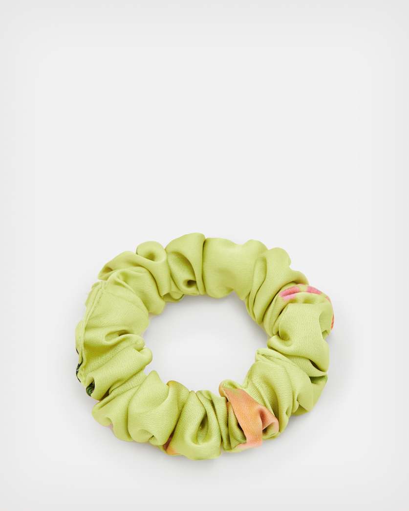 all saints Solanio Mini Scrunchie Chartreuse Yellow