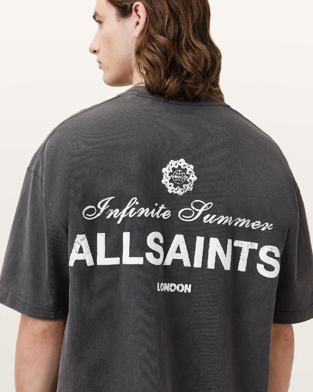All Saints Soleil Short Sleeve T-Shirt Washed Black