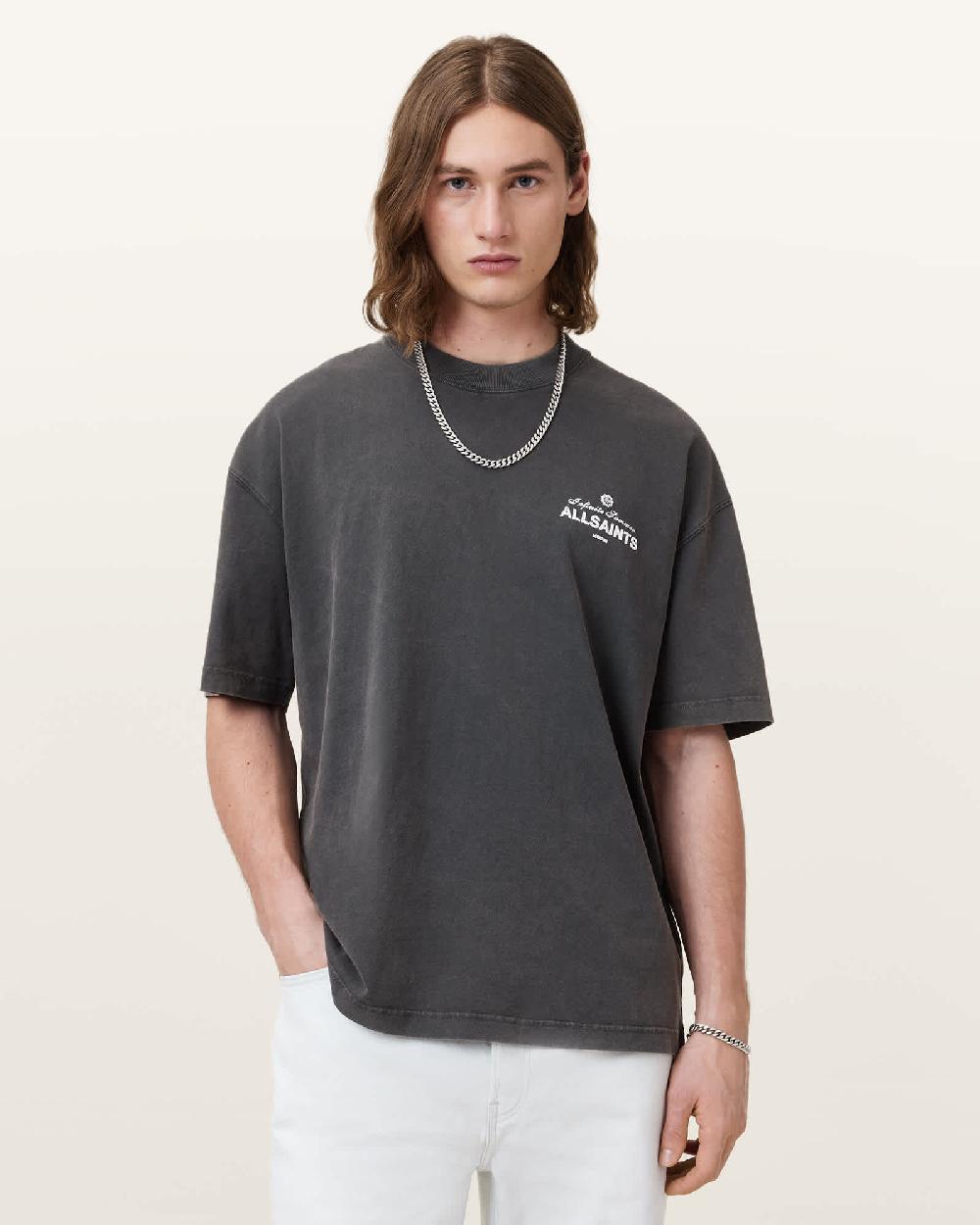 All Saints Soleil Short Sleeve T-Shirt Washed Black