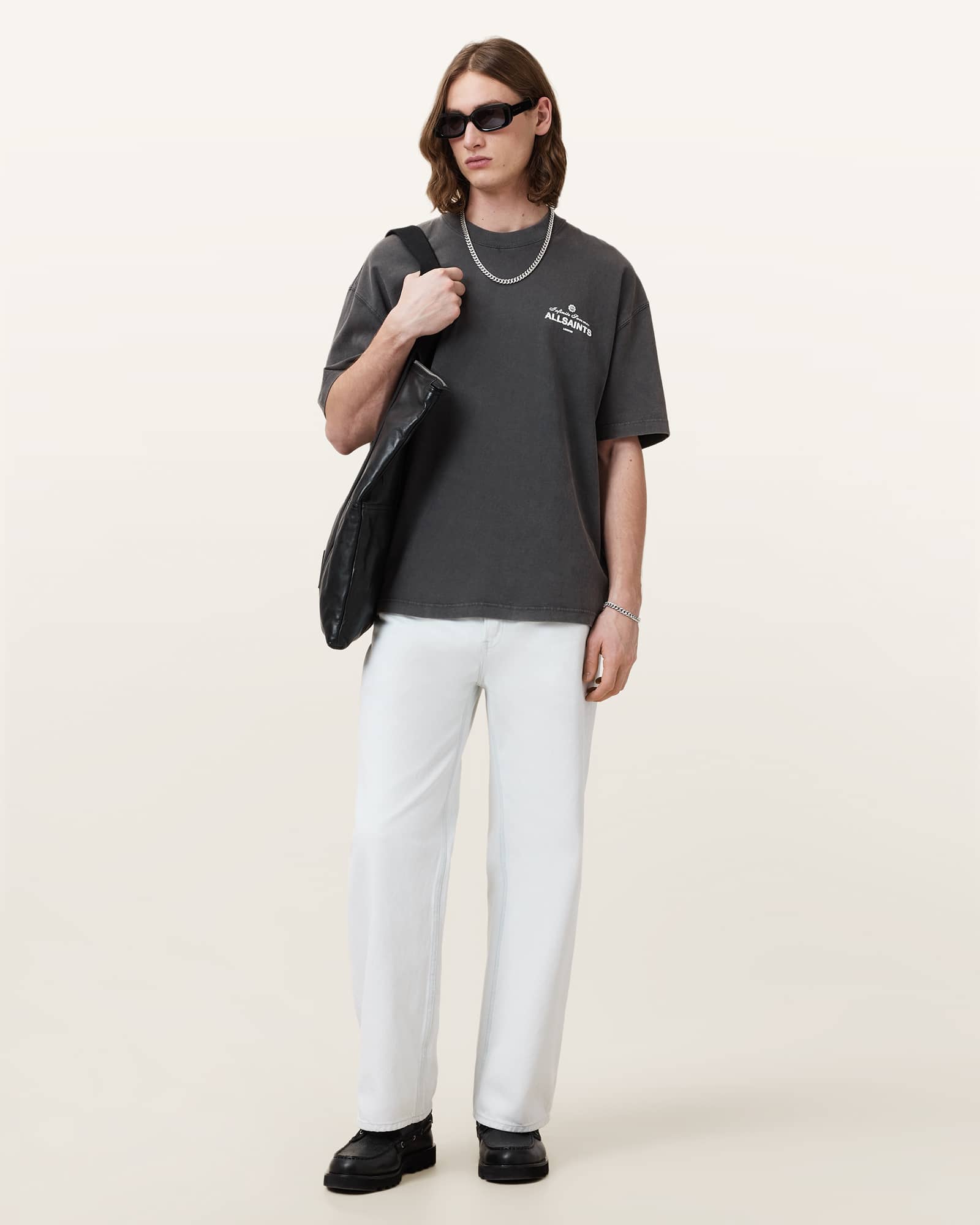 All Saints Soleil Short Sleeve T-Shirt Washed Black