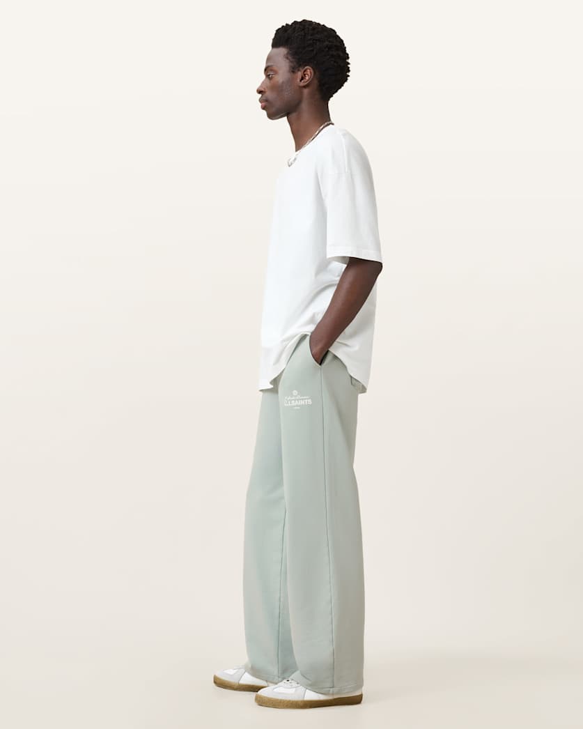 all saints Soleil Straight-Leg Sweatpants Slate Green
