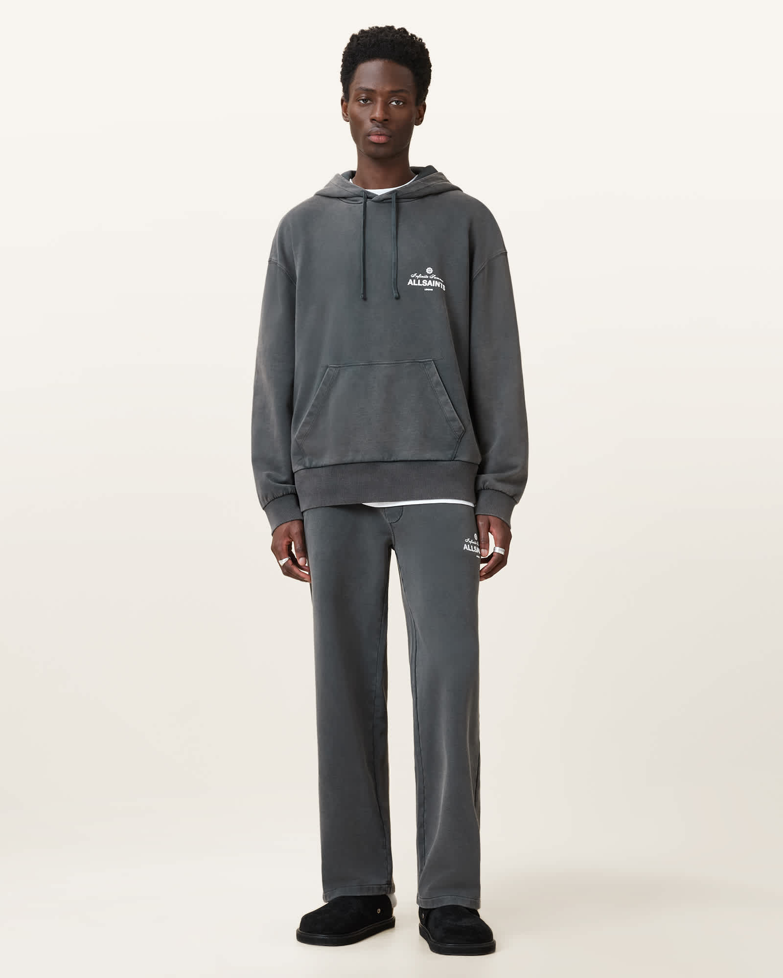 All Saints Soleil Straight-Leg Sweatpants Washed Black