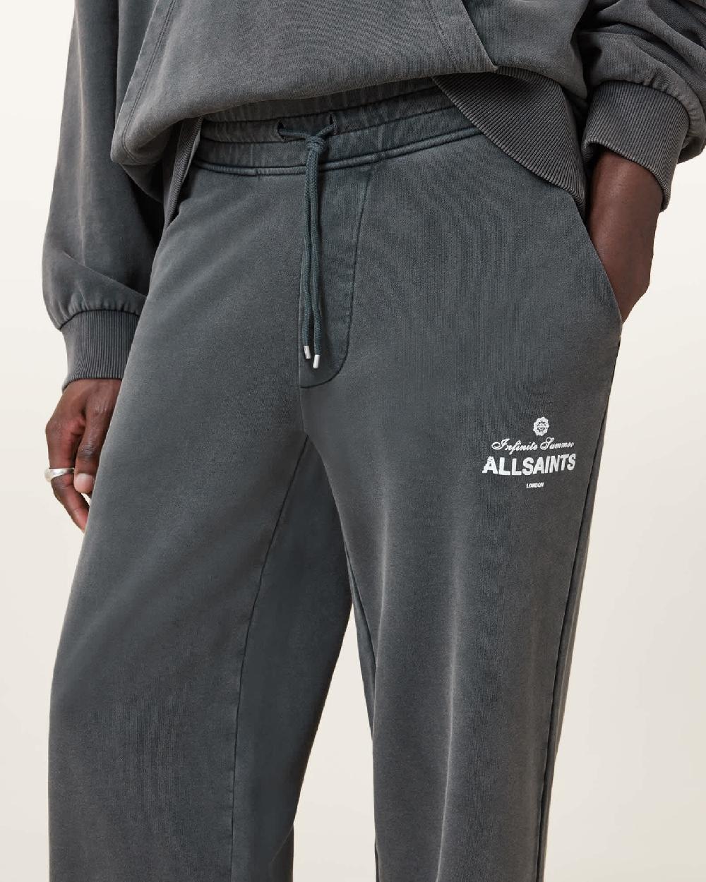 All Saints Soleil Straight-Leg Sweatpants Washed Black