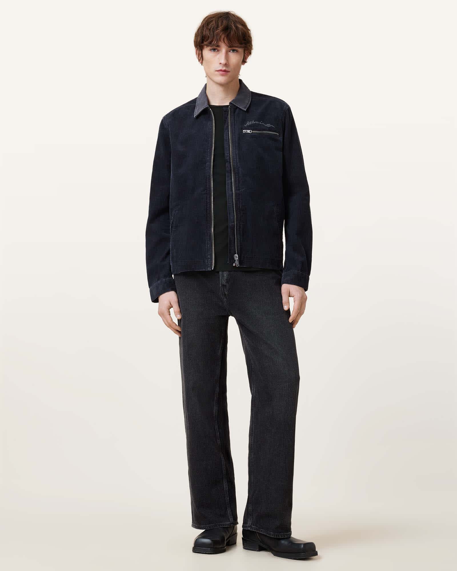 All Saints Tonic Crew Neck Slim Ramskull T-Shirt Jet Black