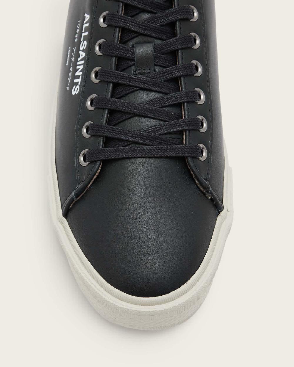 All Saints Underground Leather Low Top Sneakers Black