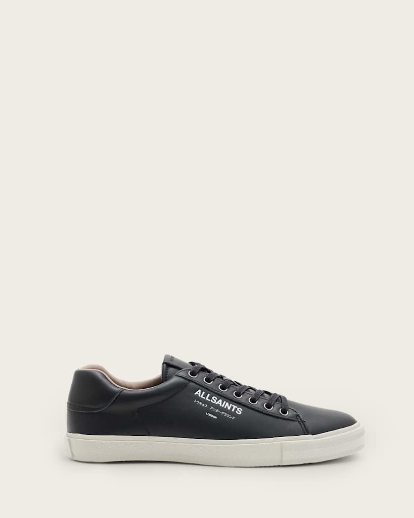 all saints Underground Leather Low Top Sneakers Black