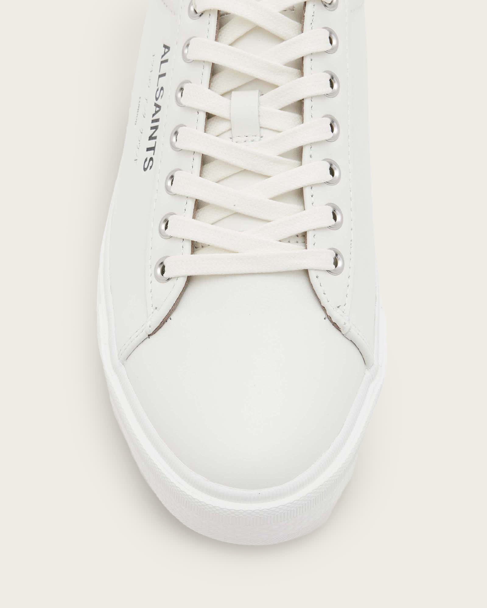 All Saints Underground Leather Low Top Sneakers TRIPLE WHITE