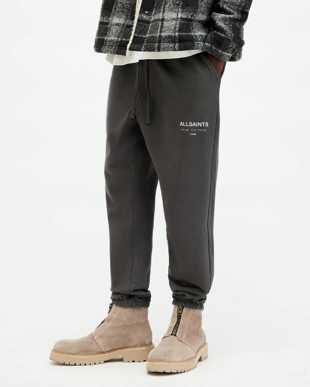 All Saints Underground Logo Relaxed Fit Sweatpants Shaded Gray