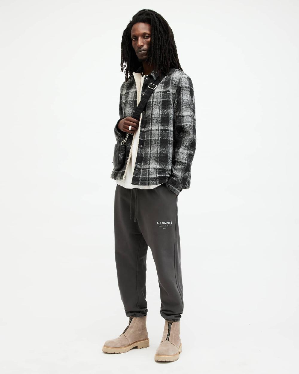All Saints Underground Logo Relaxed Fit Sweatpants Shaded Gray