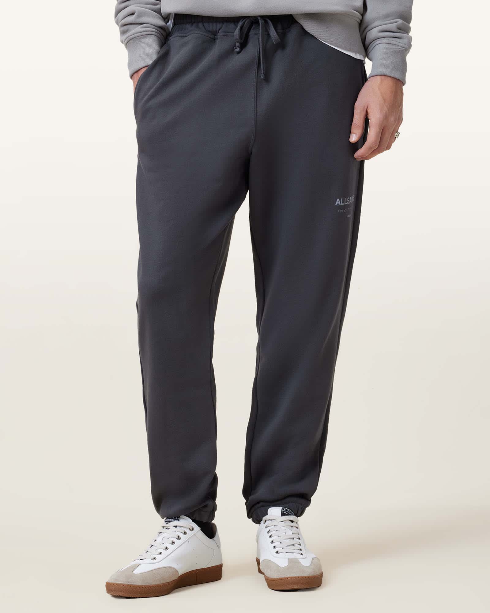 All Saints Underground Relaxed Fit Logo Sweatpants Shaded Gray