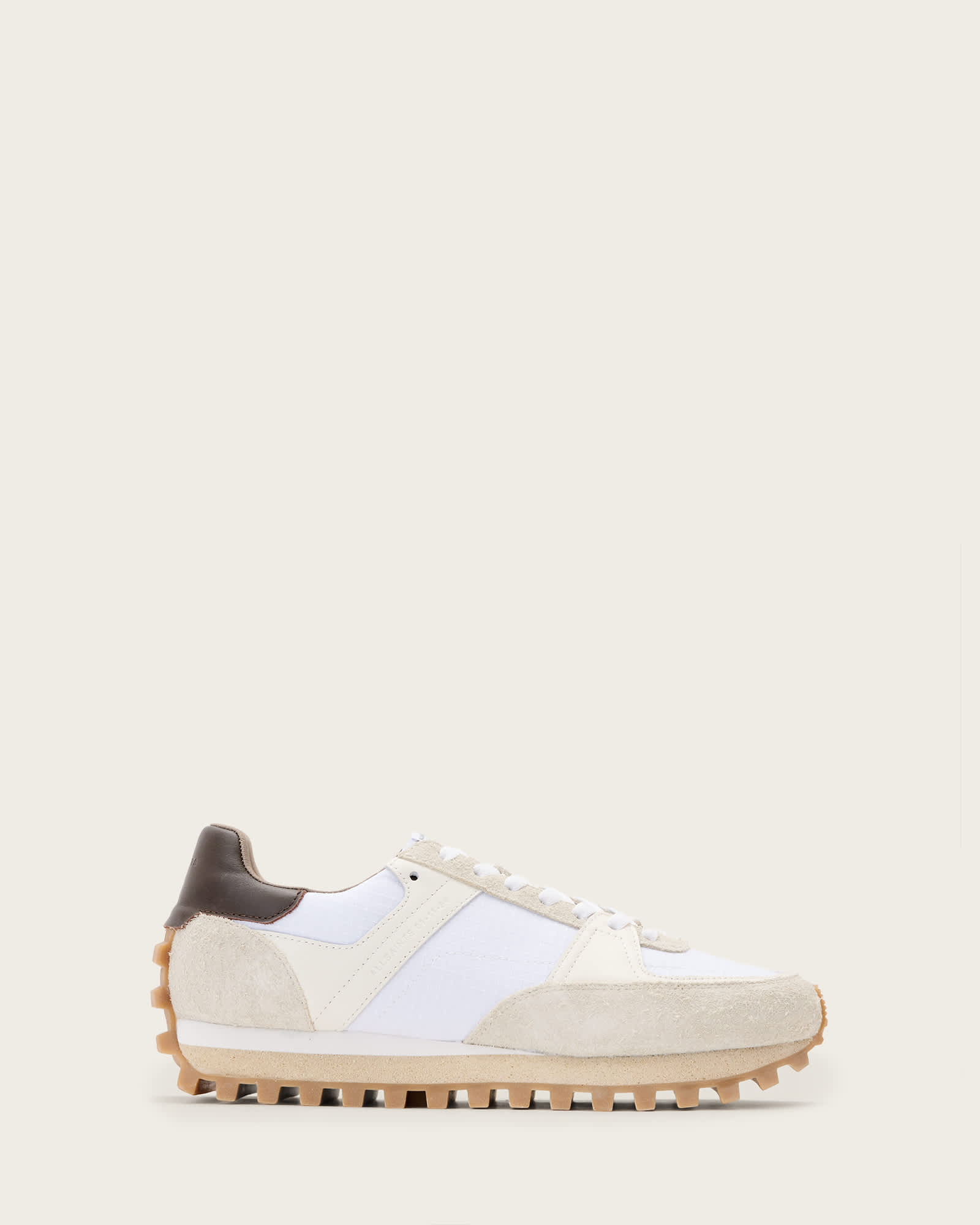 All Saints Viggo Low Top Runner Sneakers Chalk White