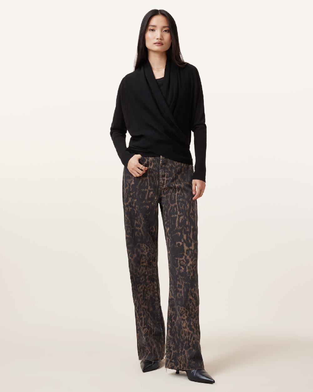 All Saints Wasson Pirate Lightweight Cardigan Black