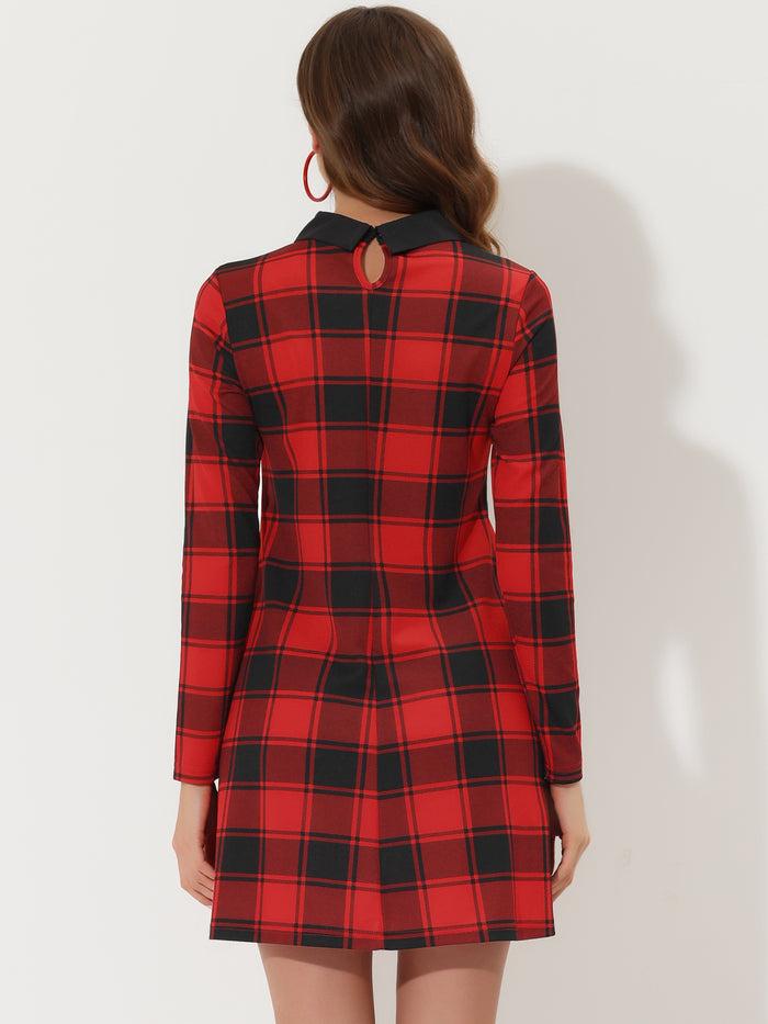 Allegra K A Line Knit Holiday Long Sleeve Above The Knee Dress